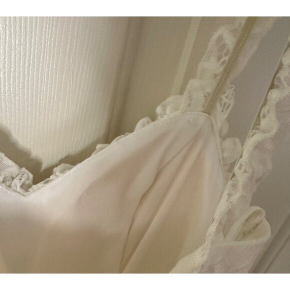 City Vibe Ivory Lace Sleeveless Mini Dress With Floral Pattern Size 1 Adjustable - Picture 8 of 9